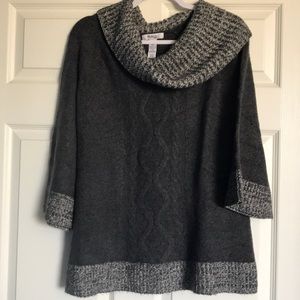Stunning Charcoal Gray Sweater 2X 3/4 sleeves
